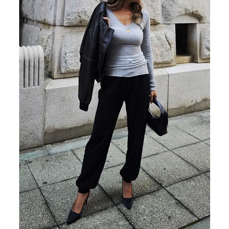 Vネックシンプルトップスesutoreja カットソー スタイルアップレディース | BUYSENSE | 詳細画像6 