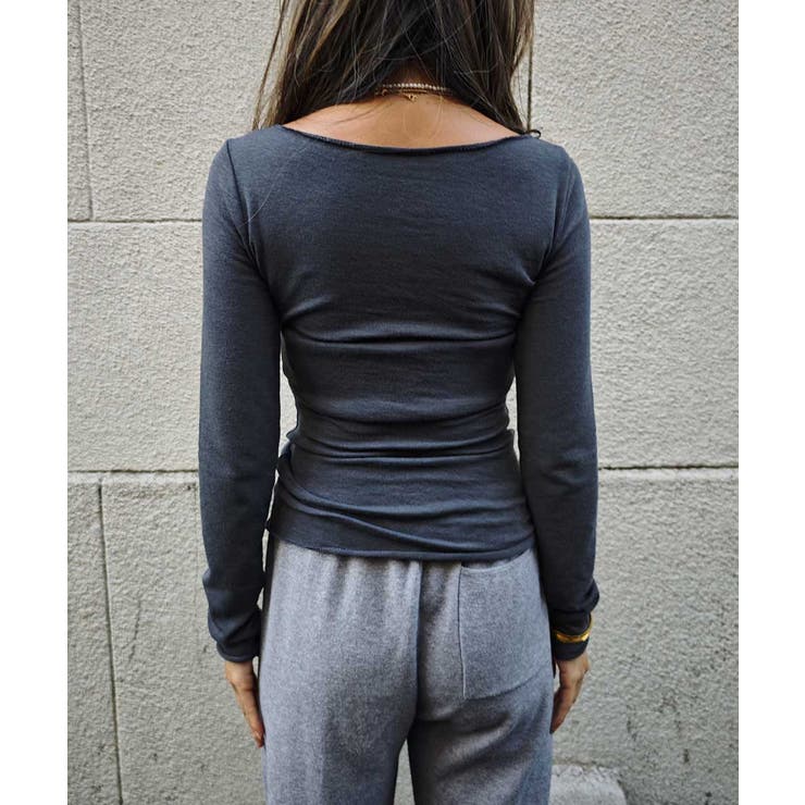 Vネックシンプルトップスesutoreja カットソー スタイルアップレディース | BUYSENSE | 詳細画像15 