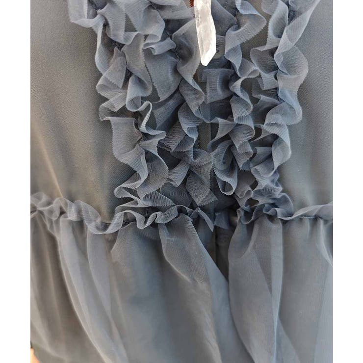 Vネックチュールフリルベストesutoreja カットソー スタイルアップ | BUYSENSE | 詳細画像10 