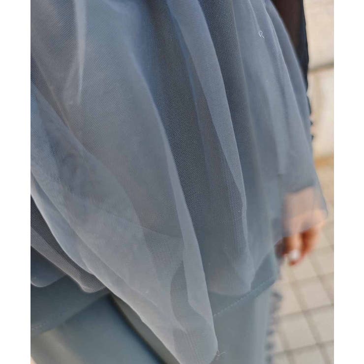 Vネックチュールフリルベストesutoreja カットソー スタイルアップ | BUYSENSE | 詳細画像11 