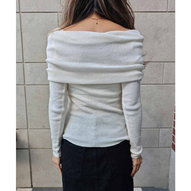 オフショルダーニットトップスesutoreja カットソー スタイルアップ | BUYSENSE | 詳細画像13 