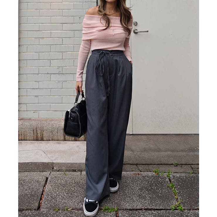 オフショルダーニットトップスesutoreja カットソー スタイルアップ | BUYSENSE | 詳細画像3 