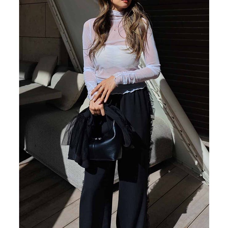 シアータートルネックトップスesutoreja カットソー スタイルアップ | BUYSENSE | 詳細画像2 