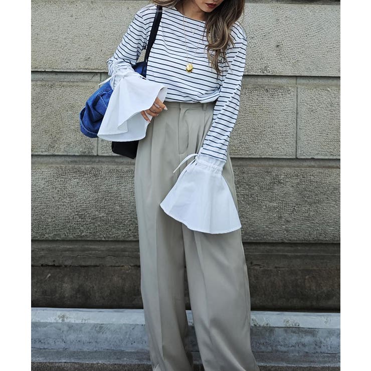 フレアスリーブトップスesutoreja カットソー スタイルアップ | BUYSENSE | 詳細画像3 