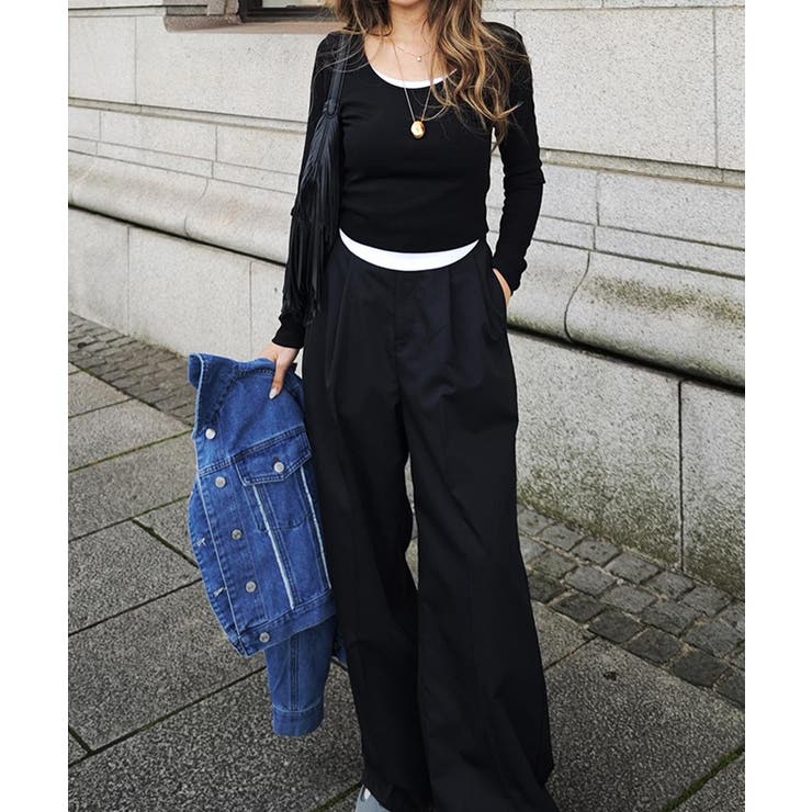 レイヤードロングスリーブトップスesutoreja カットソー スタイルアップ | BUYSENSE | 詳細画像6 