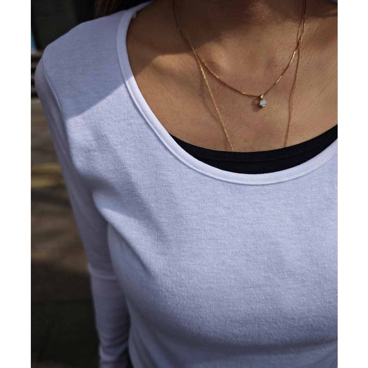 レイヤードロングスリーブトップスesutoreja カットソー スタイルアップ | BUYSENSE | 詳細画像14 