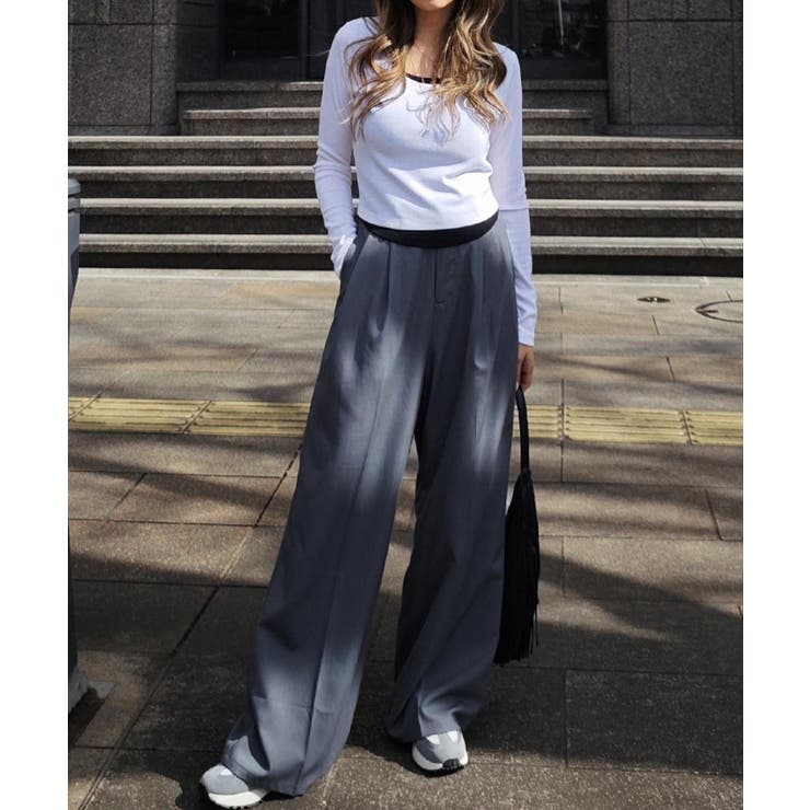 レイヤードロングスリーブトップスesutoreja カットソー スタイルアップ | BUYSENSE | 詳細画像4 