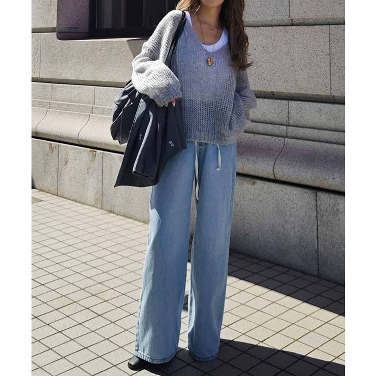 ローゲージブイネックニットesutorejaカットソー スタイルアップ レディー… | BUYSENSE | 詳細画像6 