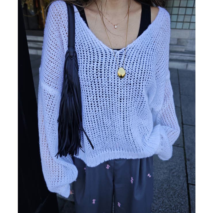 ローゲージブイネックニットesutorejaカットソー スタイルアップ レディー… | BUYSENSE | 詳細画像10 