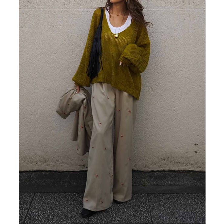 ローゲージブイネックニットesutorejaカットソー スタイルアップ レディー… | BUYSENSE | 詳細画像12 