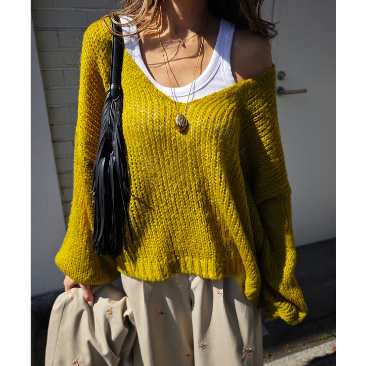 ローゲージブイネックニットesutorejaカットソー スタイルアップ レディー… | BUYSENSE | 詳細画像13 