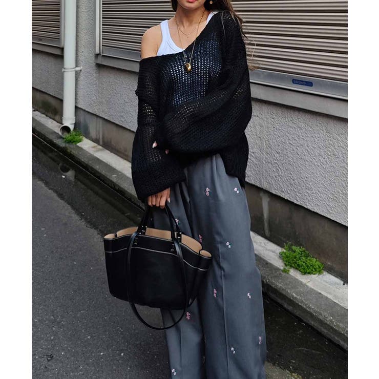 ローゲージブイネックニットesutorejaカットソー スタイルアップ レディー… | BUYSENSE | 詳細画像2 