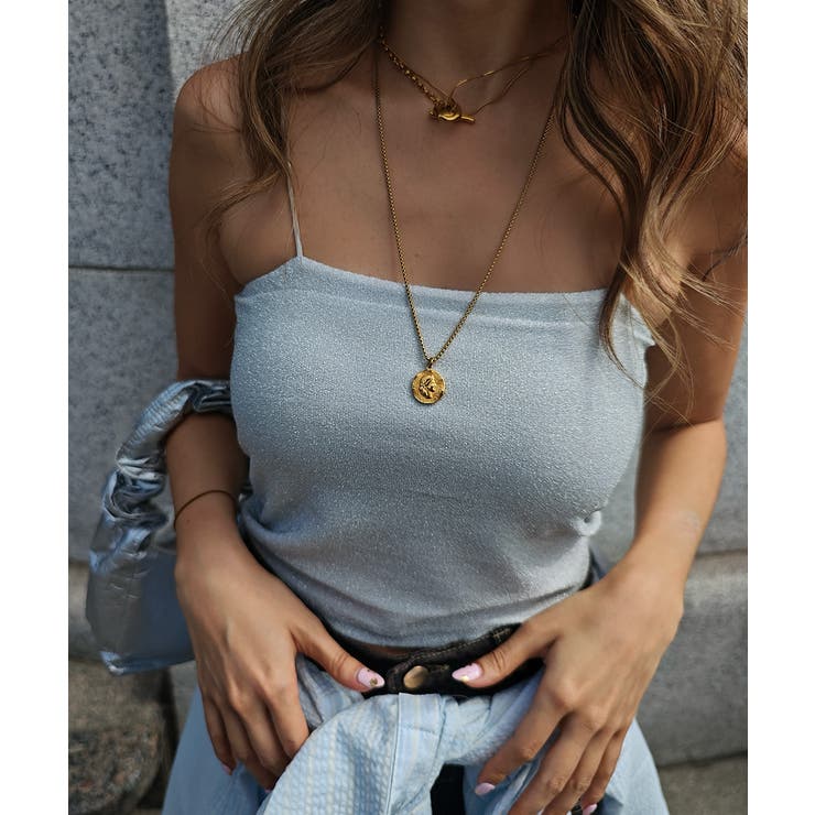 シルバー | グリッターキャミソールesutoreja カットソー スタイルアップ | BUYSENSE