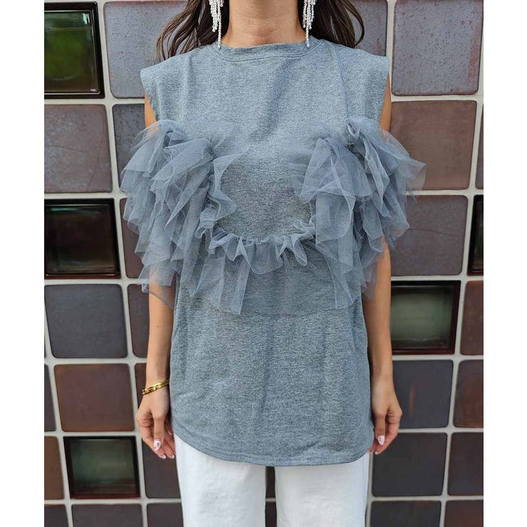 チュールタンクトップesutoreja カットソー スタイルアップ | BUYSENSE | 詳細画像8 