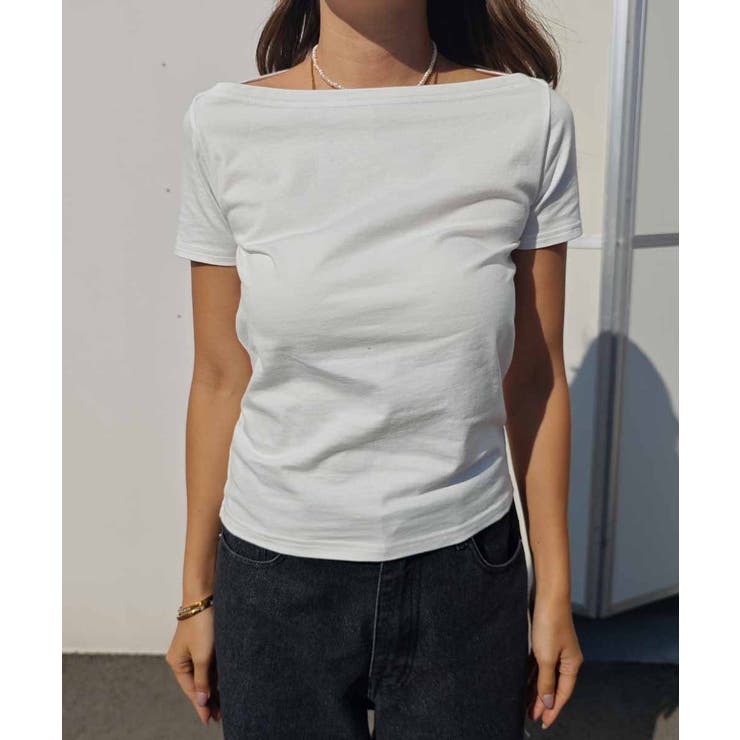 ボートネックTシャツesutoreja カットソー スタイルアップ | BUYSENSE | 詳細画像11 