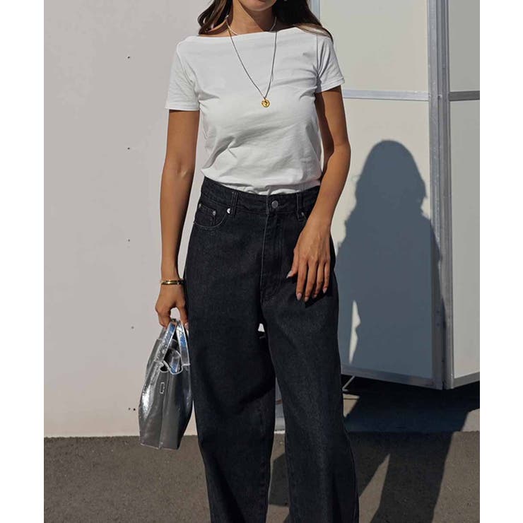 ボートネックTシャツesutoreja カットソー スタイルアップ | BUYSENSE | 詳細画像2 