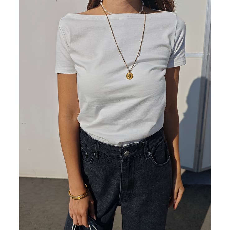 ボートネックTシャツesutoreja カットソー スタイルアップ | BUYSENSE | 詳細画像4 