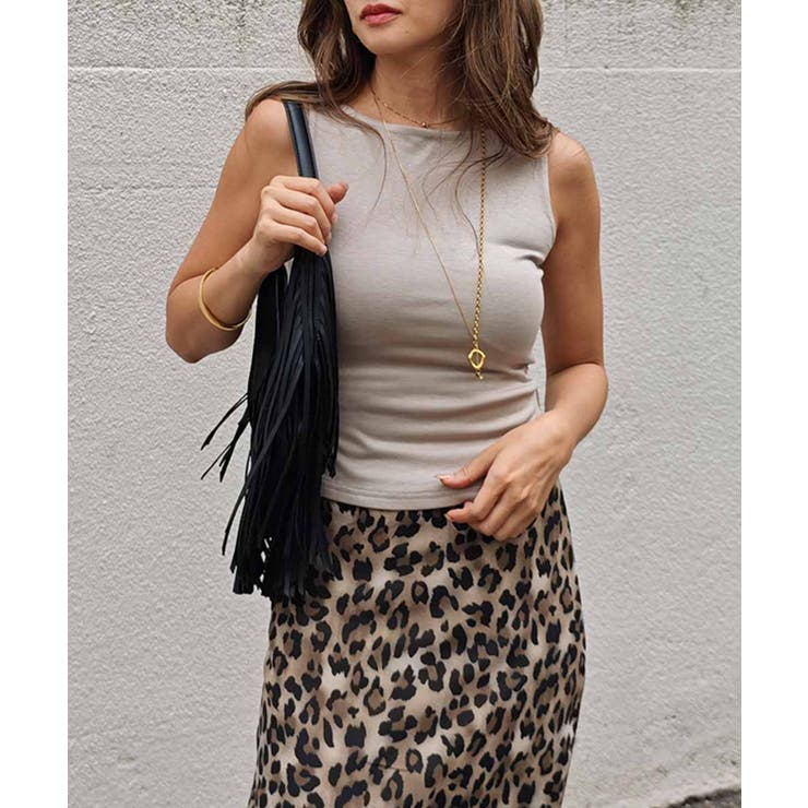 ベージュ | ボートネックタンクトップesutoreja カットソー スタイルアップ | BUYSENSE