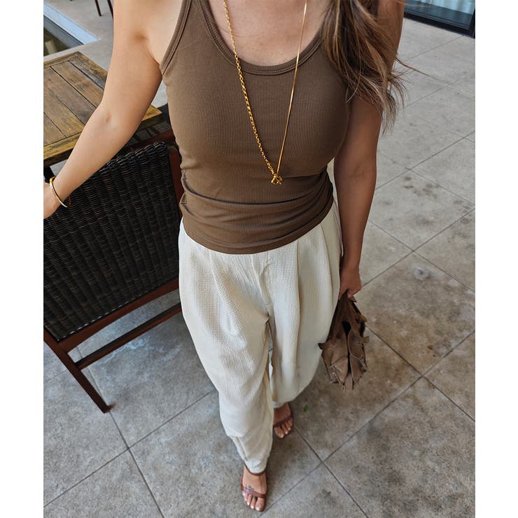 ユーネックリブタンクトップesutoreja カットソー スタイルアップ | BUYSENSE | 詳細画像3 