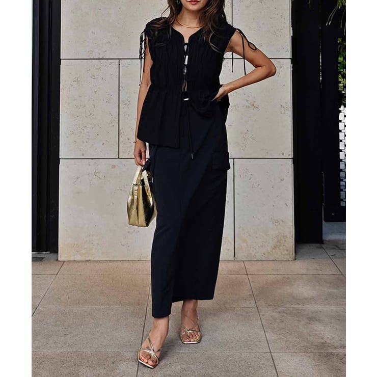 シャーリングリボンブラウスesutoreja カットソー スタイルアップ | BUYSENSE | 詳細画像12 