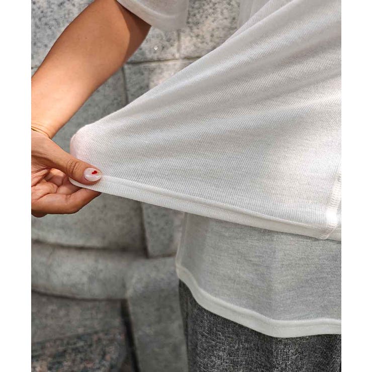 レイヤードシアートップスesutoreja カットソー スタイルアップ | BUYSENSE | 詳細画像16 