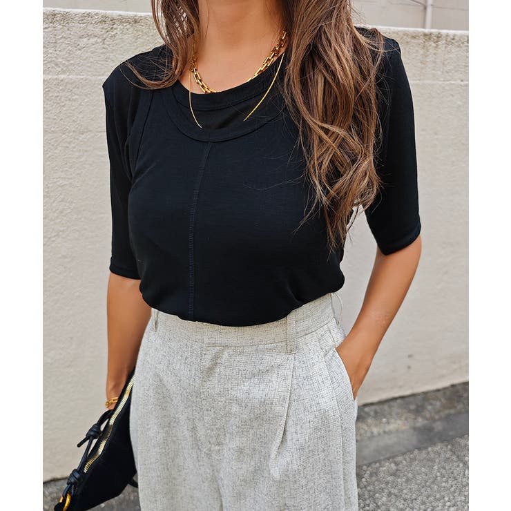 レイヤードシアートップスesutoreja カットソー スタイルアップ | BUYSENSE | 詳細画像6 