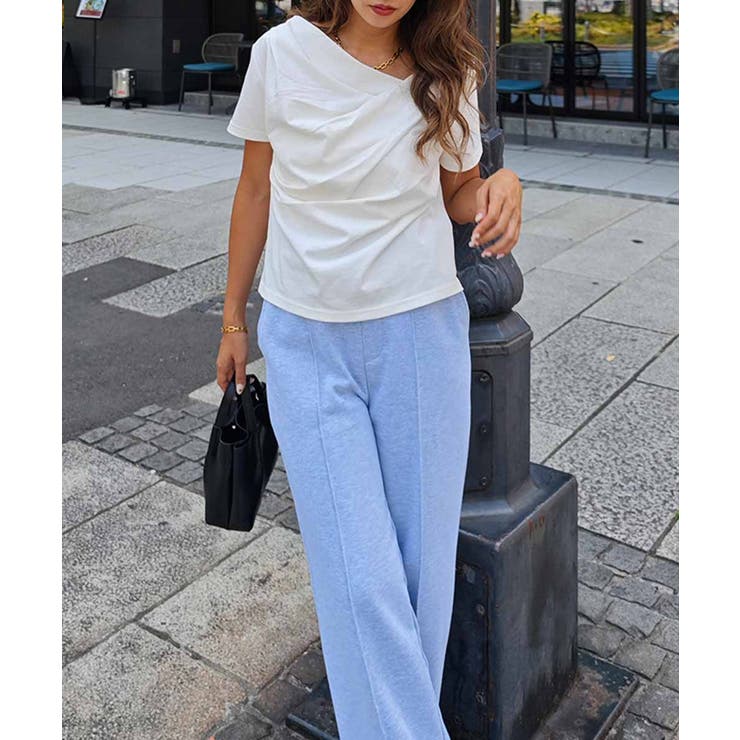 ドレープショートスリーブトップスesutoreja カットソー スタイルアップ | BUYSENSE | 詳細画像11 