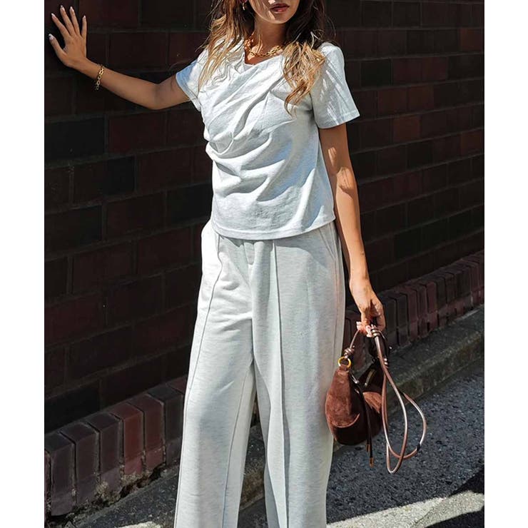 ドレープショートスリーブトップスesutoreja カットソー スタイルアップ | BUYSENSE | 詳細画像5 