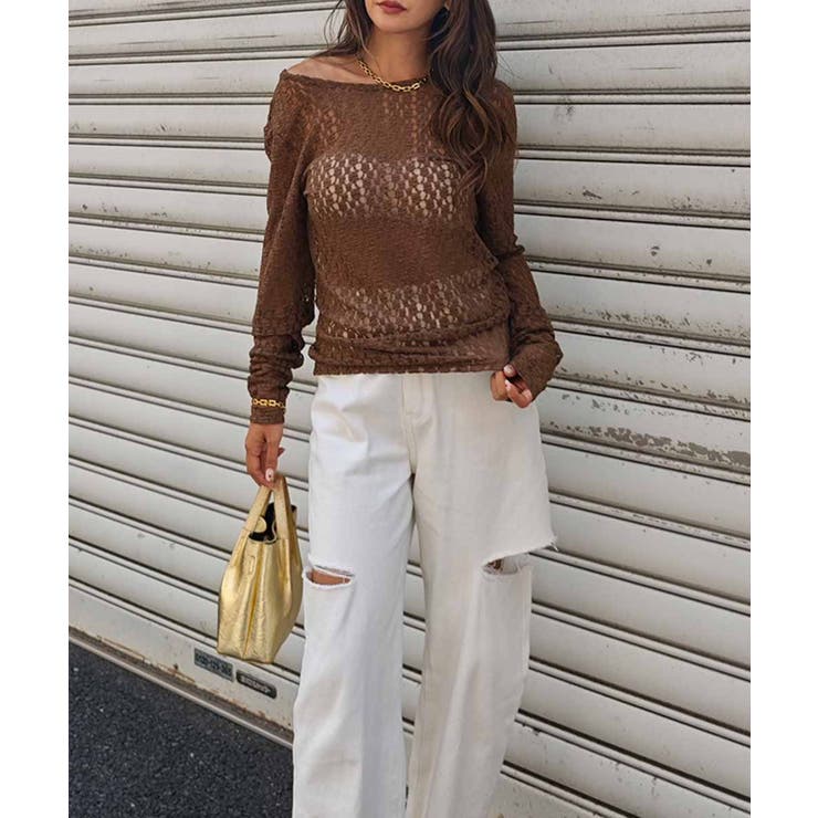 フラワーレースバックオープントップスesutoreja カットソー スタイルアッ… | BUYSENSE | 詳細画像9 