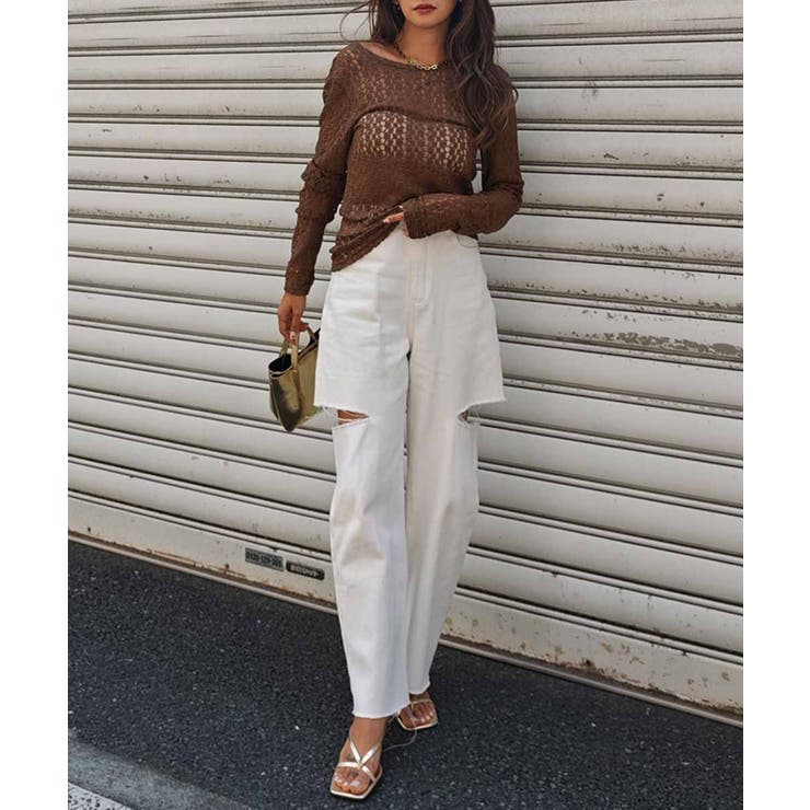 フラワーレースバックオープントップスesutoreja カットソー スタイルアッ… | BUYSENSE | 詳細画像10 