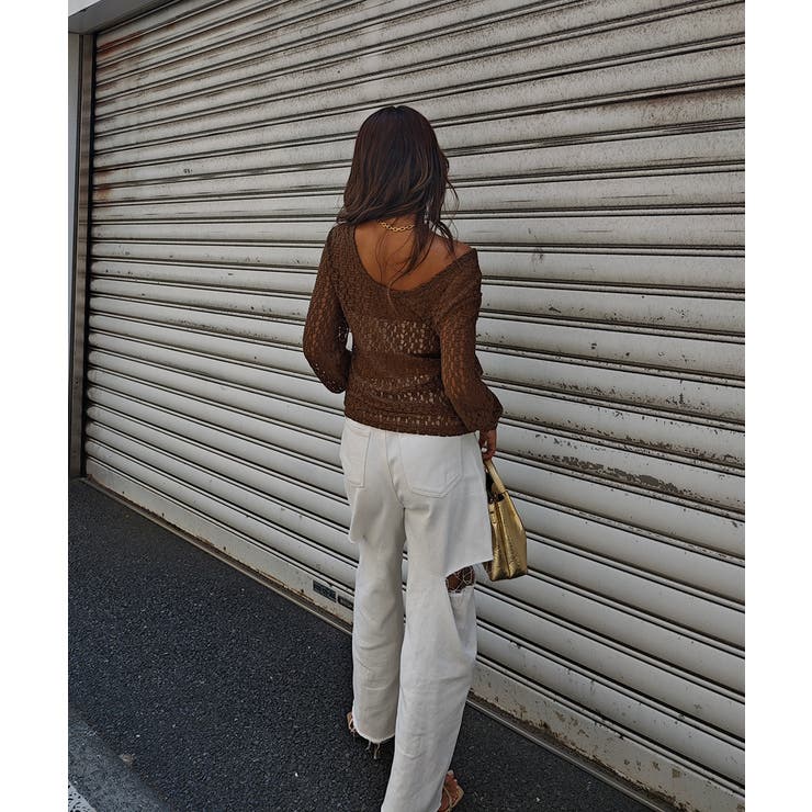 フラワーレースバックオープントップスesutoreja カットソー スタイルアッ… | BUYSENSE | 詳細画像11 