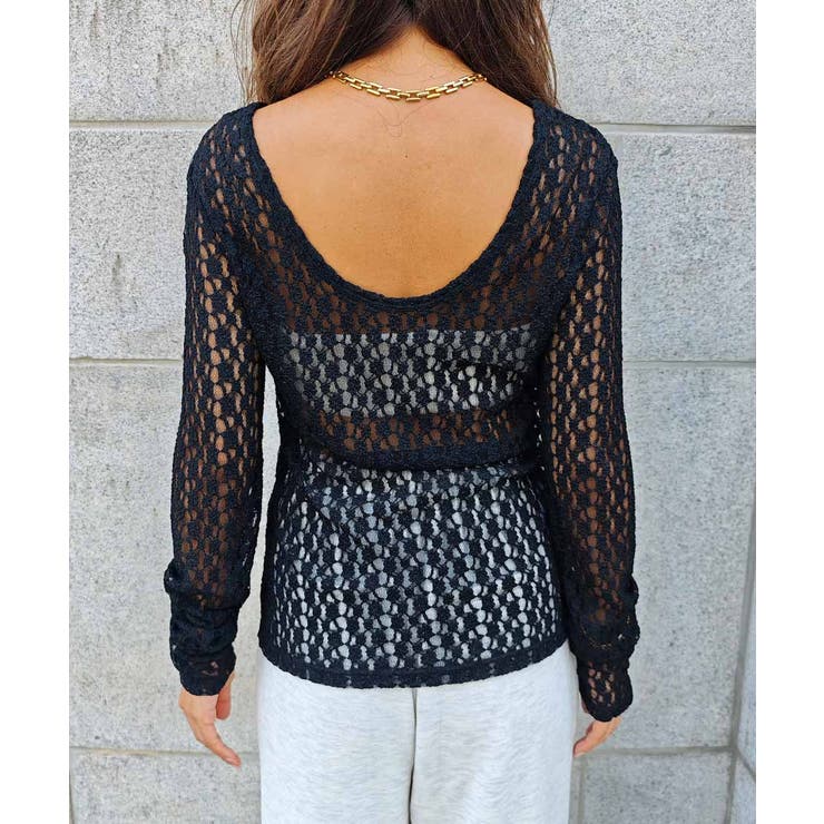 フラワーレースバックオープントップスesutoreja カットソー スタイルアッ… | BUYSENSE | 詳細画像15 