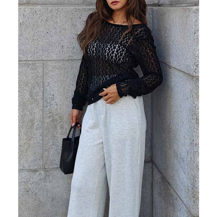 フラワーレースバックオープントップスesutoreja カットソー スタイルアッ… | BUYSENSE | 詳細画像3 