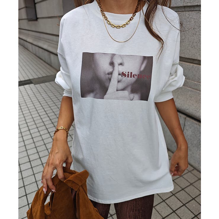 プリントロングスリーブTシャツesutoreja カットソー スタイルアップ | BUYSENSE | 詳細画像2 