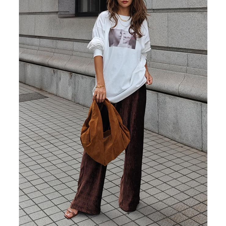 プリントロングスリーブTシャツesutoreja カットソー スタイルアップ | BUYSENSE | 詳細画像4 