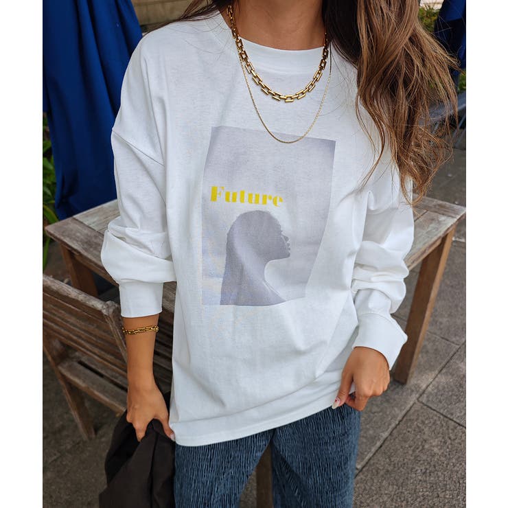 プリントロングスリーブTシャツesutoreja カットソー スタイルアップ | BUYSENSE | 詳細画像5 