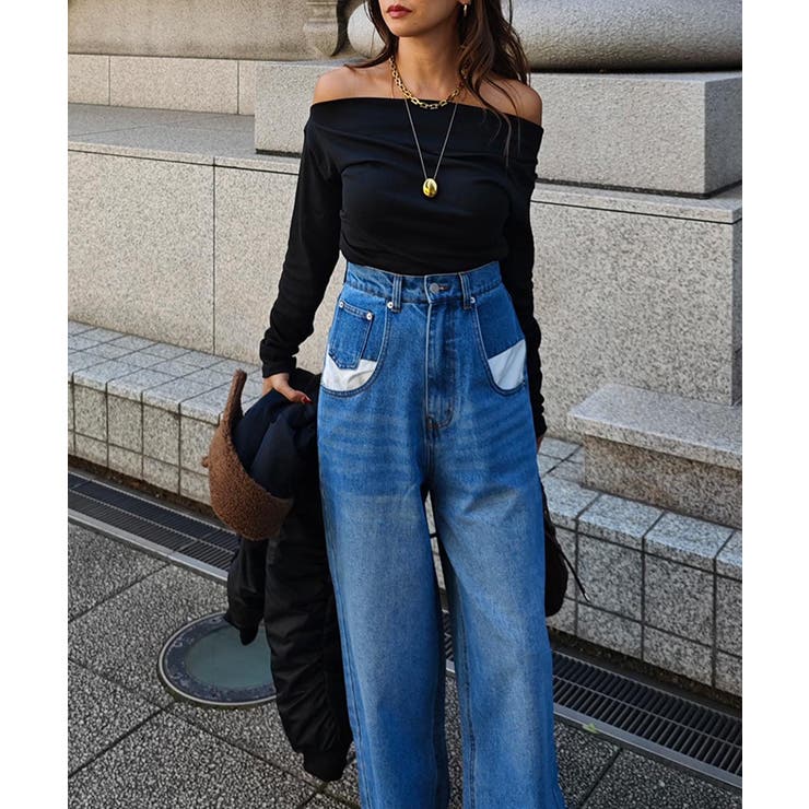 ワンショルダーロングスリーブトップスesutoreja カットソー スタイルアップ | BUYSENSE | 詳細画像7