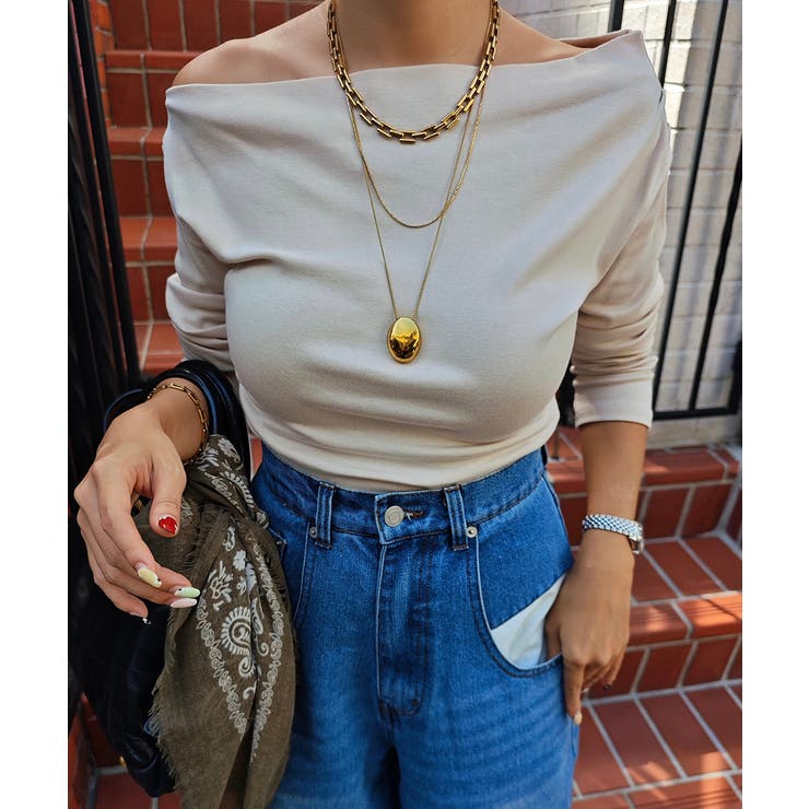 ワンショルダーロングスリーブトップスesutoreja カットソー スタイルアップ | BUYSENSE | 詳細画像13