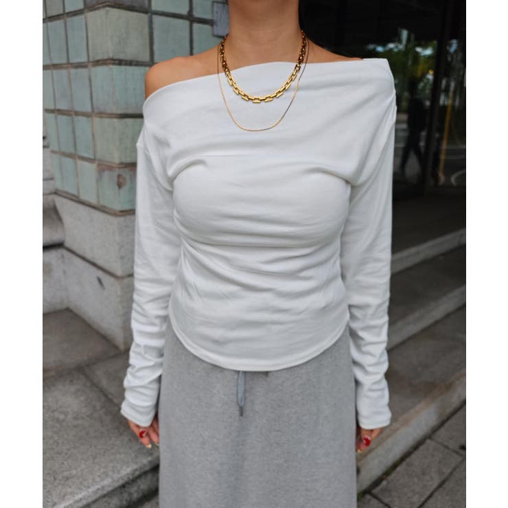 ワンショルダーロングスリーブトップスesutoreja カットソー スタイルアップ | BUYSENSE | 詳細画像14