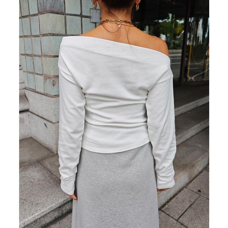 ワンショルダーロングスリーブトップスesutoreja カットソー スタイルアップ | BUYSENSE | 詳細画像18