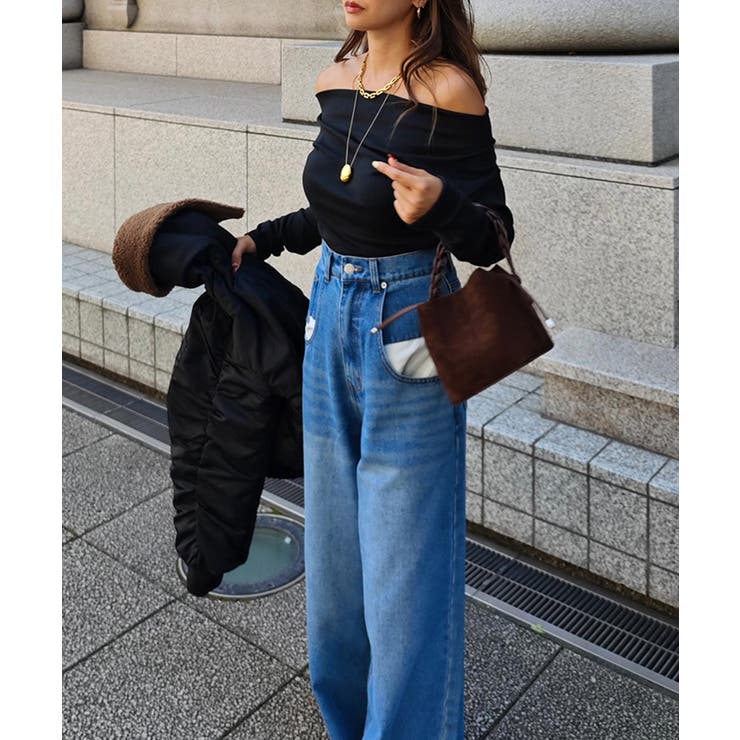 ワンショルダーロングスリーブトップスesutoreja カットソー スタイルアップ | BUYSENSE | 詳細画像5