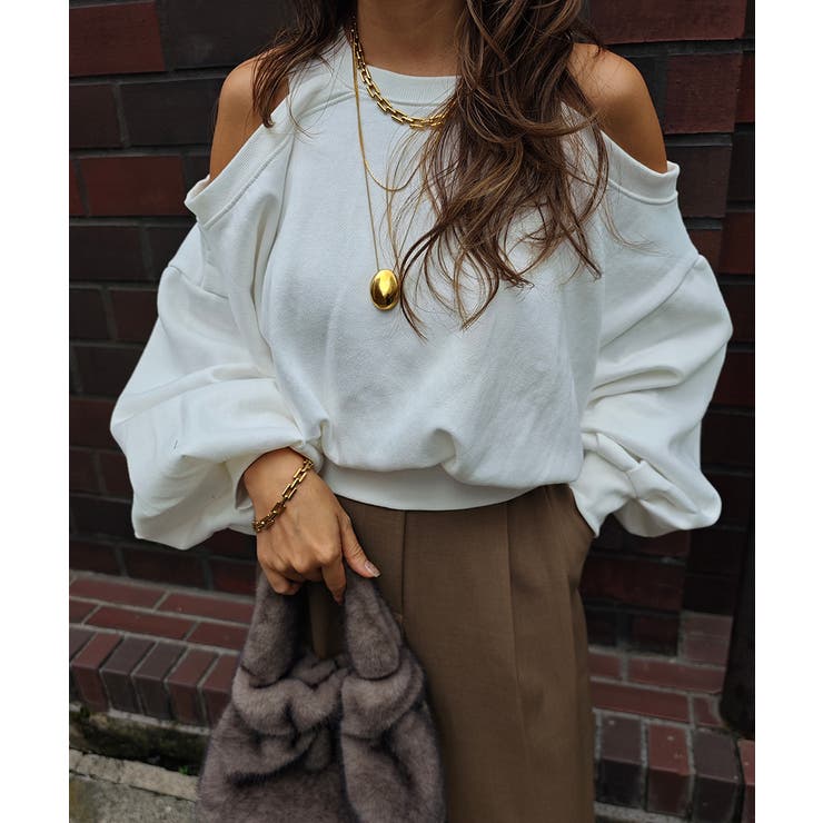 オープンショルダースウェットトップスesutoreja カットソー スタイルアッ… | BUYSENSE | 詳細画像7 