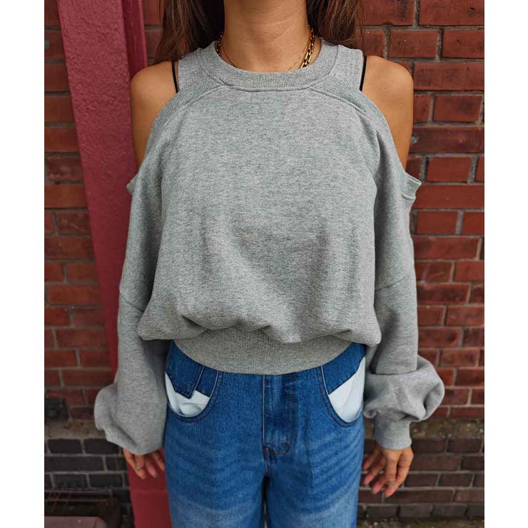 オープンショルダースウェットトップスesutoreja カットソー スタイルアッ… | BUYSENSE | 詳細画像14 