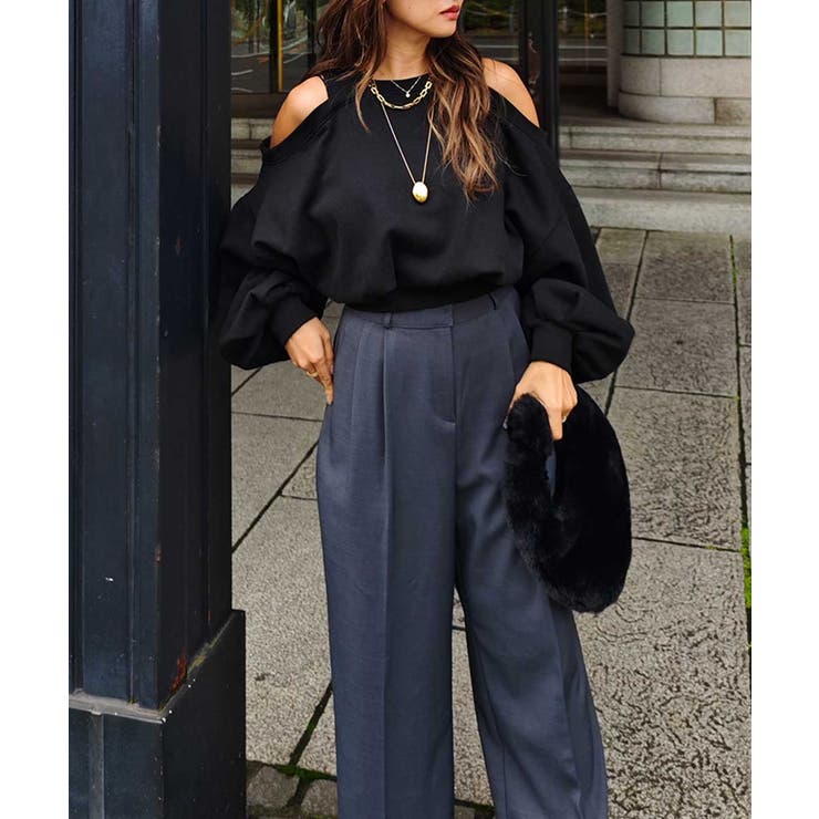 オープンショルダースウェットトップスesutoreja カットソー スタイルアッ… | BUYSENSE | 詳細画像2 