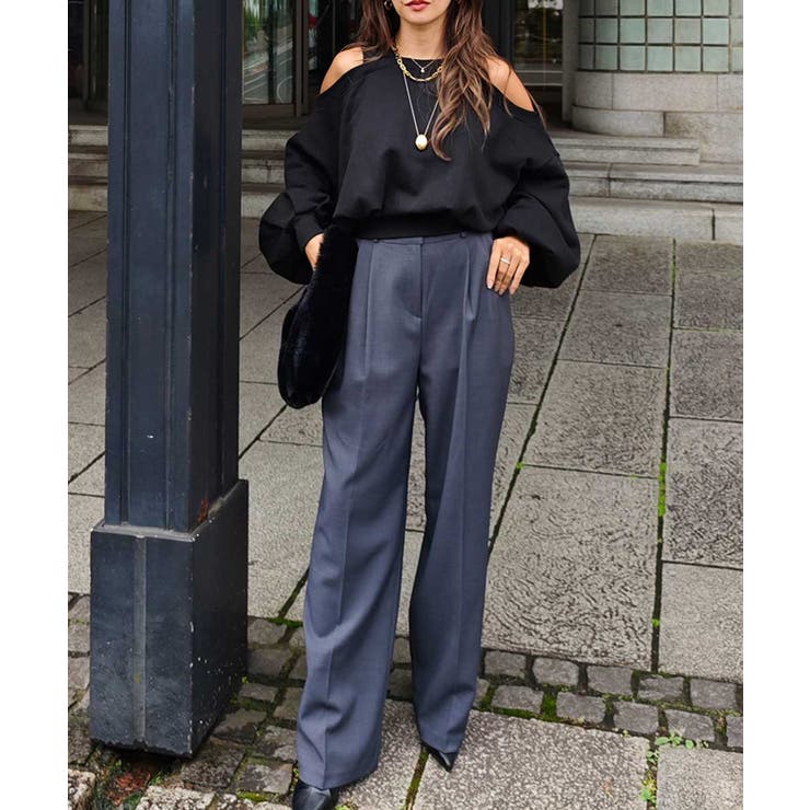 オープンショルダースウェットトップスesutoreja カットソー スタイルアッ… | BUYSENSE | 詳細画像3 