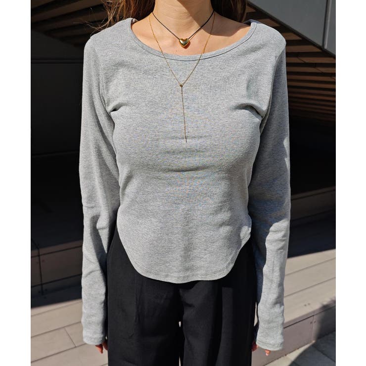 ラウンドヘムベーシックトップスesutoreja カットソー スタイルアップ | BUYSENSE | 詳細画像13 