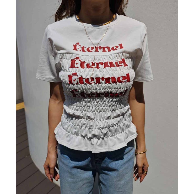 シャーリングロゴTシャツesutoreja カットソー スタイルアップ | BUYSENSE | 詳細画像14 