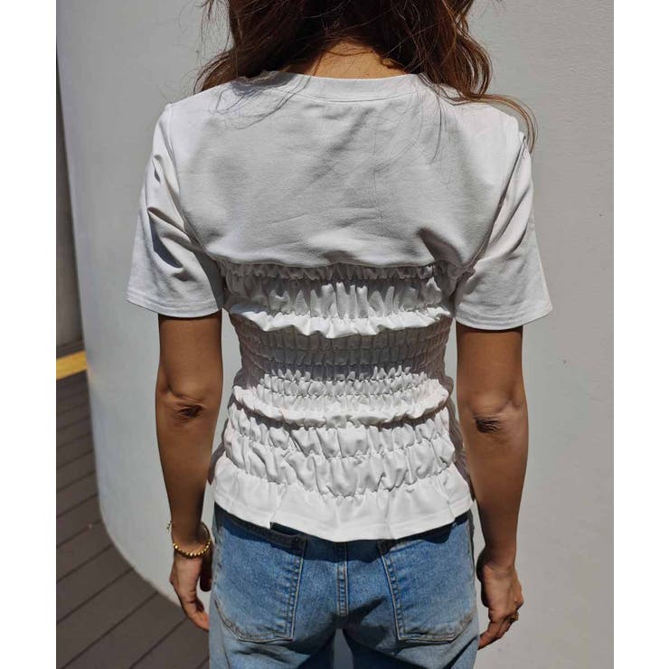 シャーリングロゴTシャツesutoreja カットソー スタイルアップ | BUYSENSE | 詳細画像18 