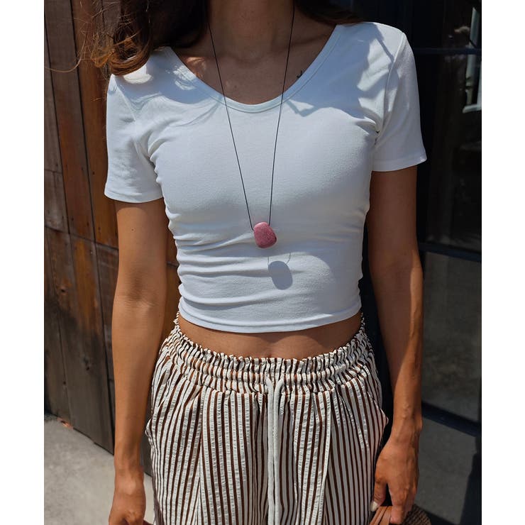 ラウンドネックミニTシャツesutoreja カットソー スタイルアップ | BUYSENSE | 詳細画像2 
