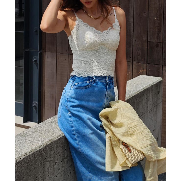 レースカップインキャミソールesutoreja カットソー スタイルアップ | BUYSENSE | 詳細画像3 